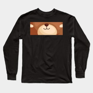 Cute bear face mask for kids Long Sleeve T-Shirt